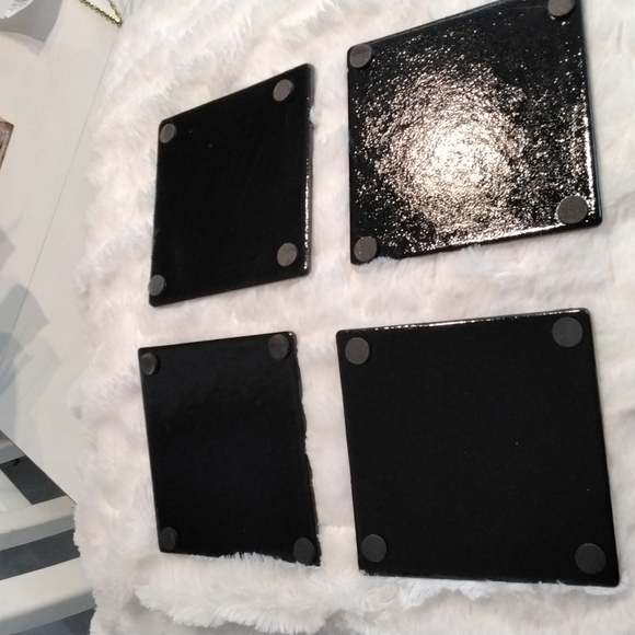 Vintage unique glass coasters, never used - Picture 6 of 8